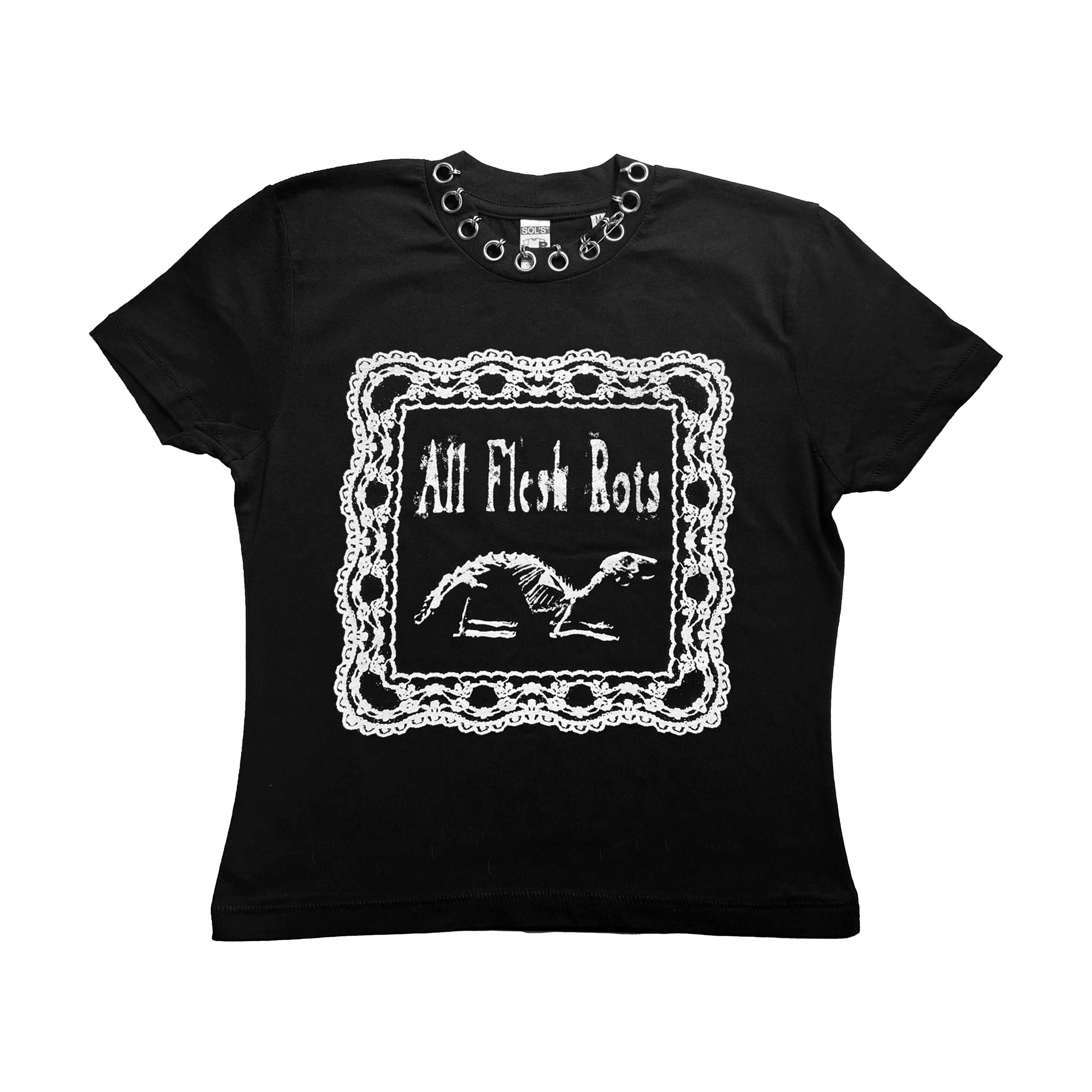 1/1 PIERCED FLESH ROTS BABY TEE - M